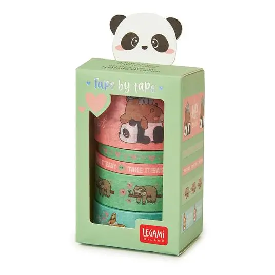 Legami Set Of 5 Paper Sticky Tapes -cute animals