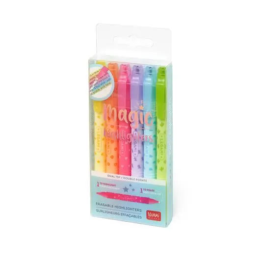 Legami Set Of 6 Erasable Highlighters