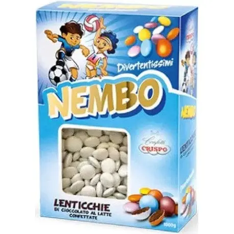 Lenticchie di Cioccolato Confettate  Bianco 1 Kg - Nembo