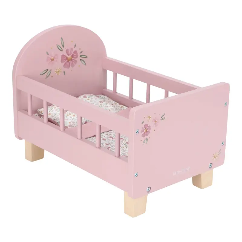 Lettino per Bambole in Legno Rosa | LD2517