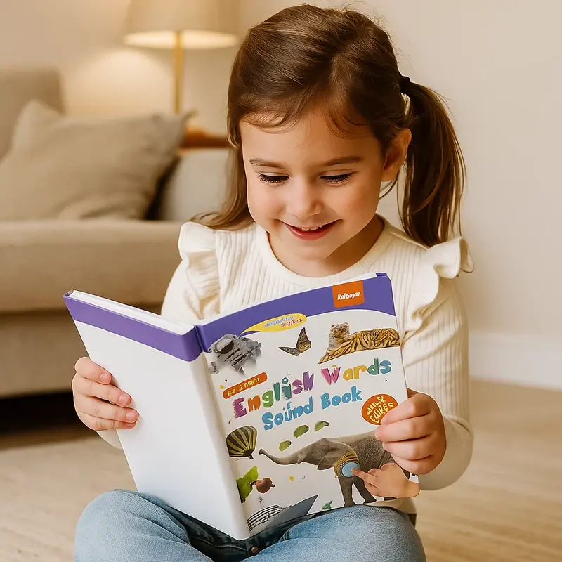 Libro per l' apprendimento del suono dell' inglese | Libro audio interattivo per lo sviluppo precoce del linguaggio e la costruzione del vocabolario