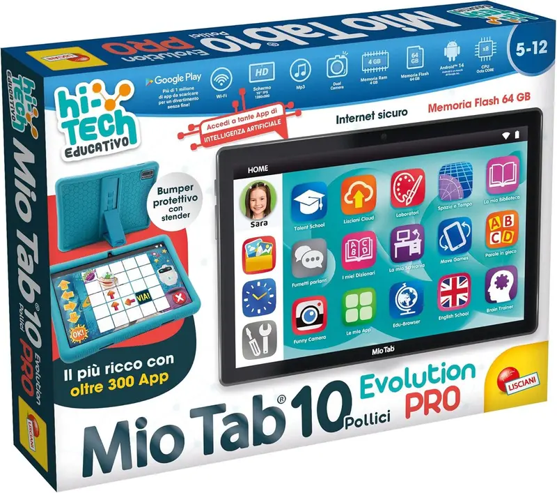 Lisciani - Tablet Mio Tab Hi Tech Educativo 10" Evolution Pro