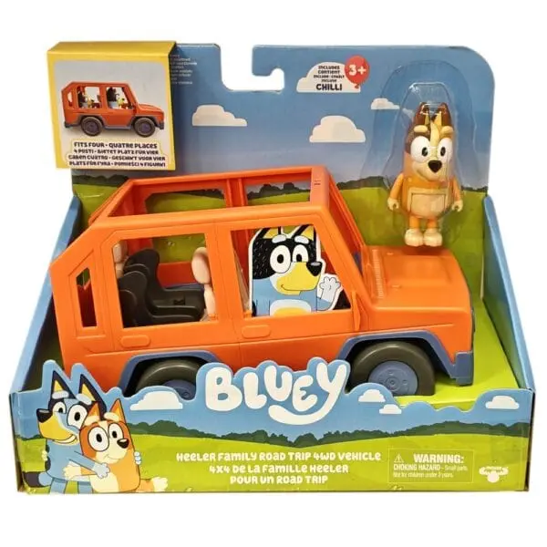 Macchina Bluey Jeep con Mamma Chilli