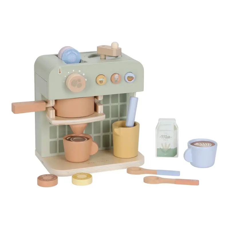 Macchina per il Caffè in Legno con Cialde Verde - Wooden Coffee Maker Green Essentials (LD2512)