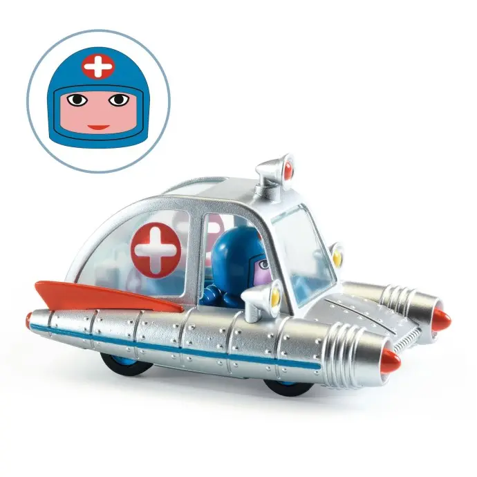 Macchinina Crazy Motors Djeco - Space Ambulance