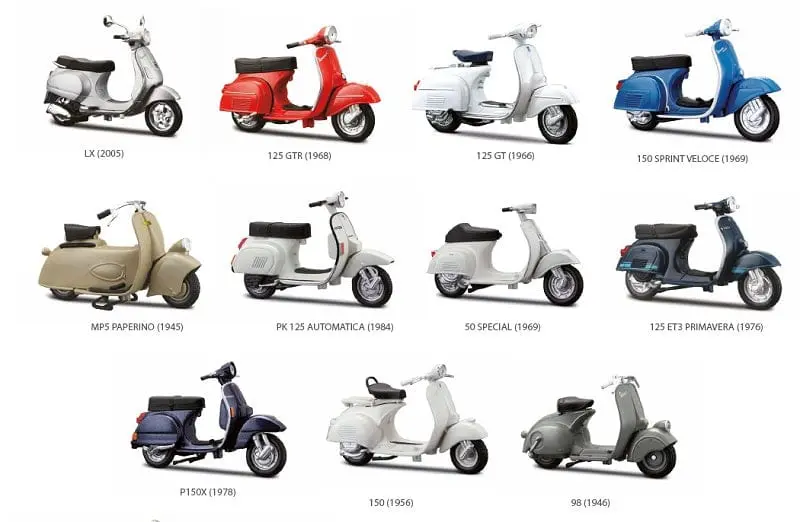 Maisto Vespa Piaggio, Modellini in Metallo in scala 1