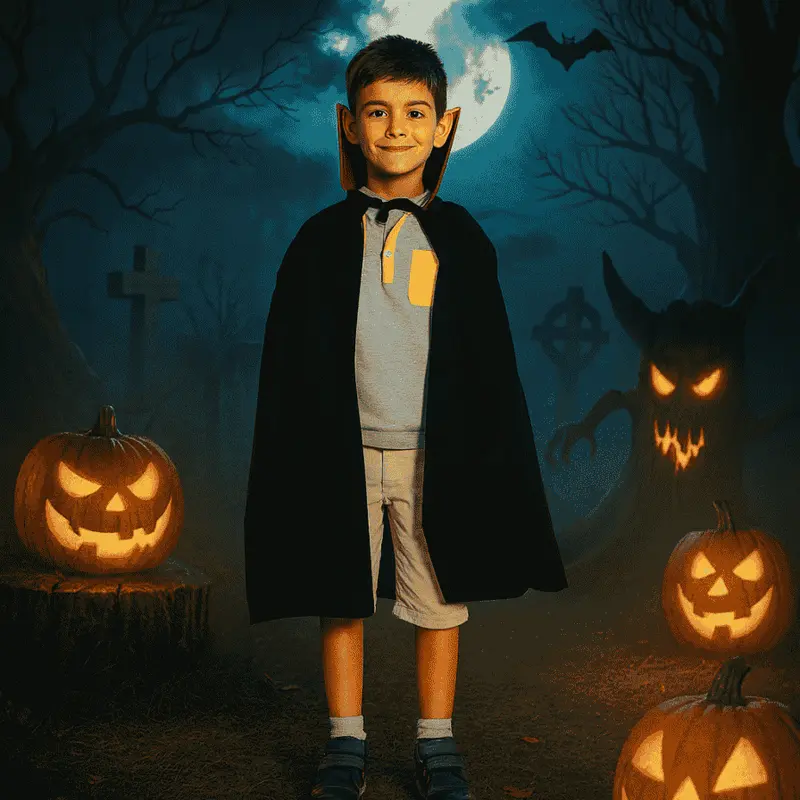 Mantello Dracula Bimbo 84cm Costume di Halloween per Bambini