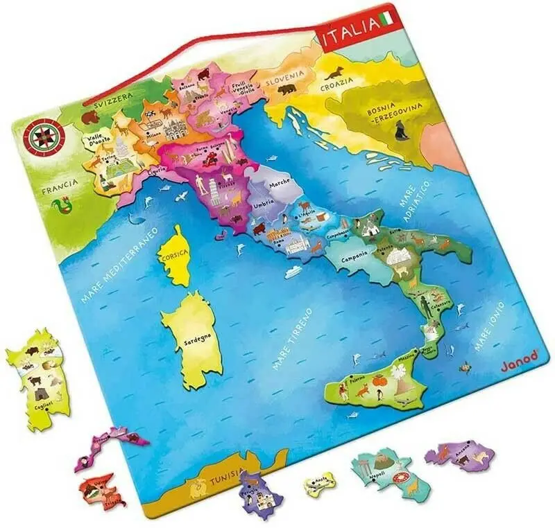 MAPPA PUZZLE MAGNETICO, ITALIA