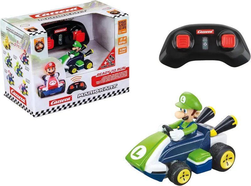 Mario Kart Mini Radiocomandata Luigi 2,4 ghz