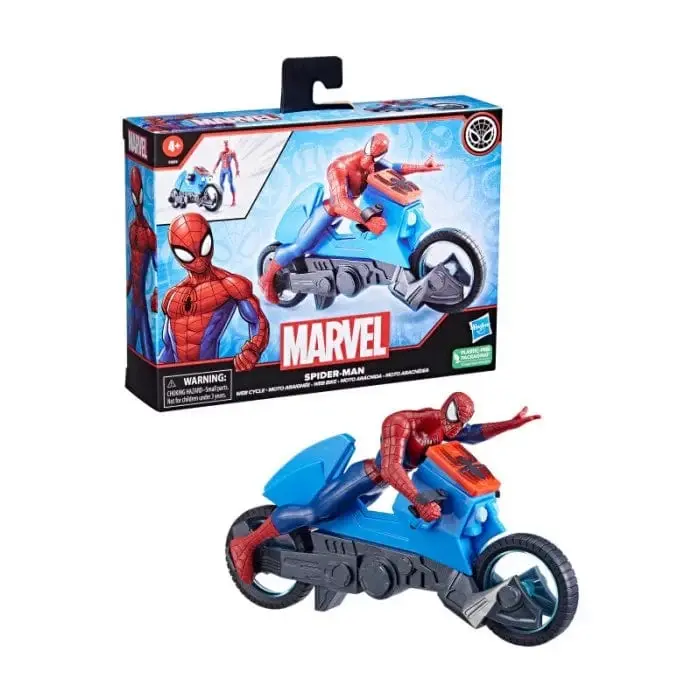 Marvel -Personaggio Spiderman con Moto