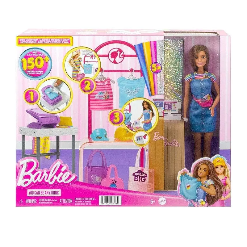 Mattel Barbie Boutique Moda Playset Con Accessori