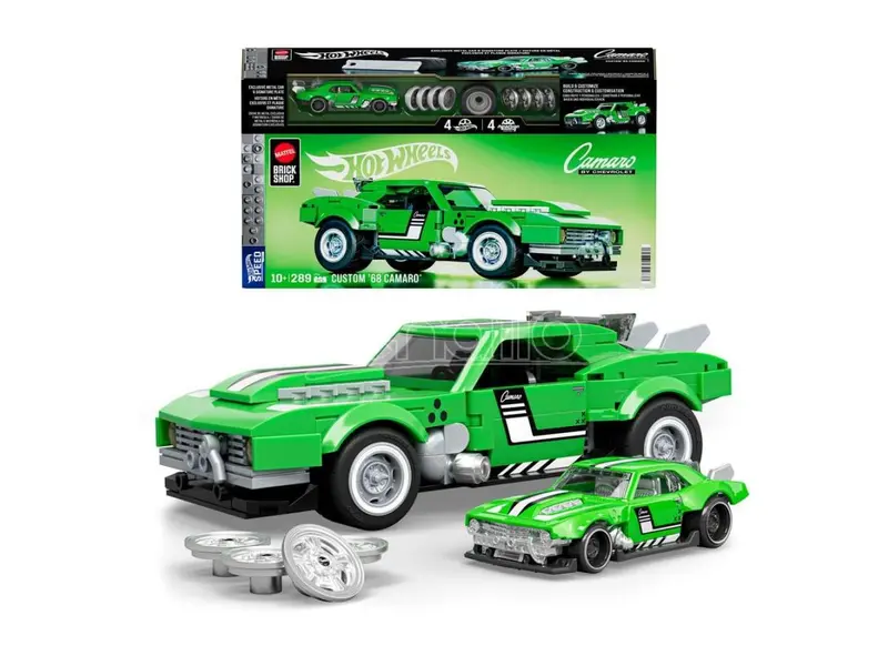 Mattel Brick Shop Hot Wheels Speed Series Building Set 1/32 Custom '68 Camaro Mattel