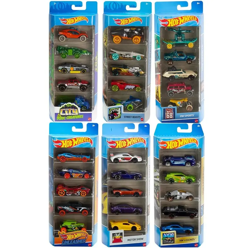 MATTEL - Hot Wheels BLISTER da 5 auto scala. 1