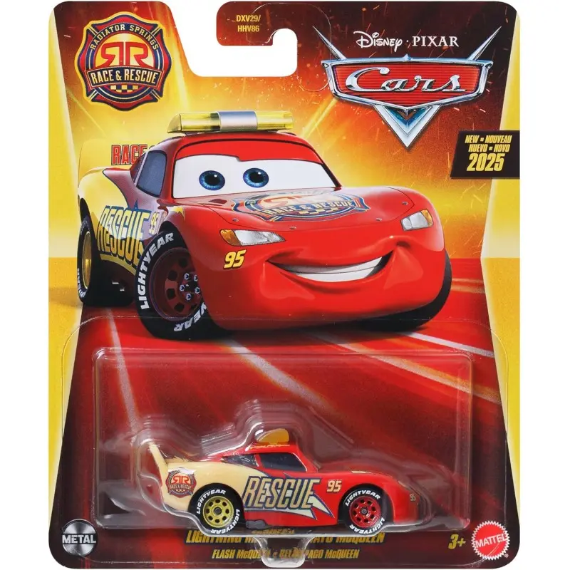 Mattel JDG59 Disney Cars Mattel 2025 - Saetta McQueen Race & Rescue in scala 1