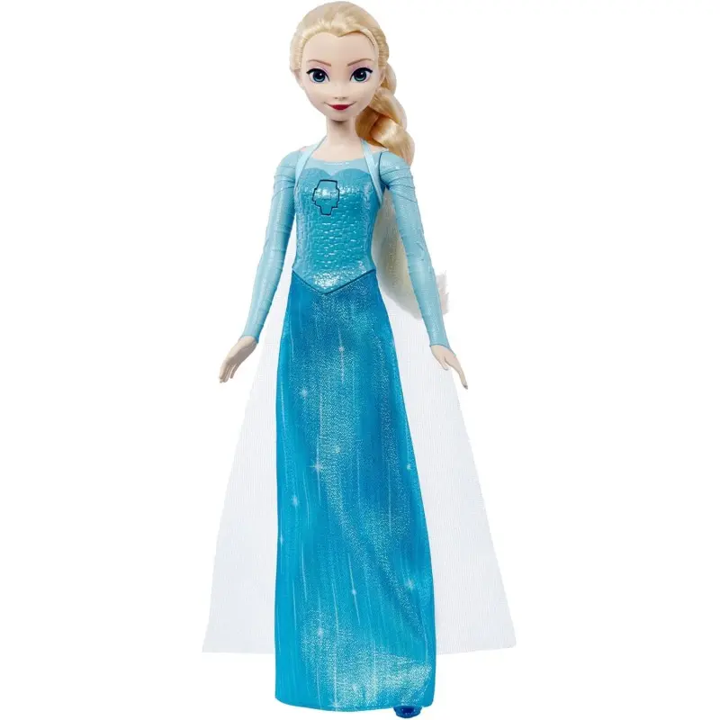 Mattel JDL58 Disney Frozen Elsa cantante con look ispirato al film bambola che canta 'All'alba sorgerò' in 4 lingue