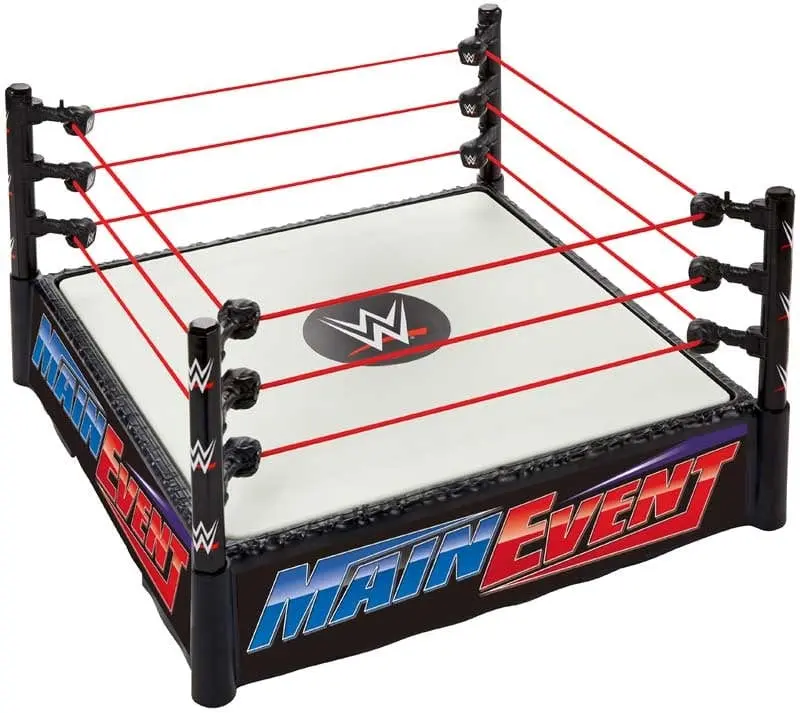 Mattel WWE Superstar Ring, playset con tappeto del ring molleggiato e corde elastiche Pro Tension 6+ anni - JDJ20
