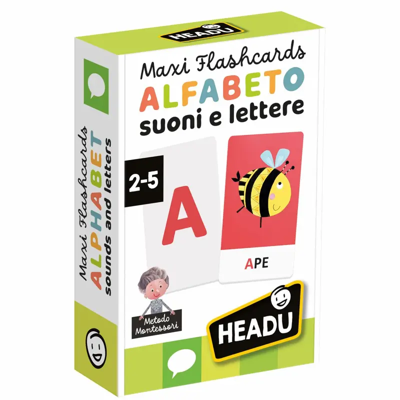 Maxi Flashcards Montessori Alfabeto Suoni e Letter