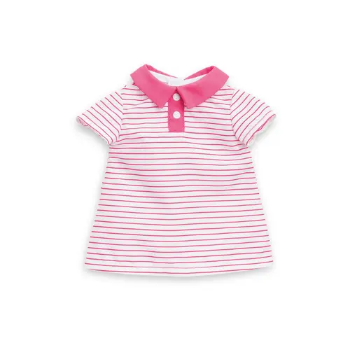 MC VESTITO POLO A RIGHE ROSA