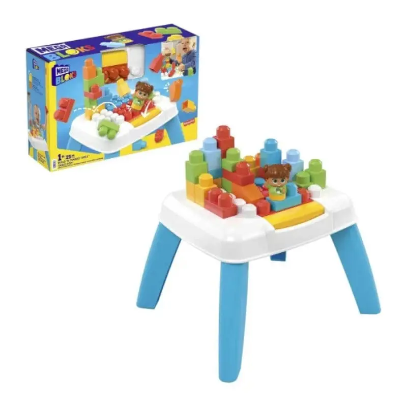 Mega Blocks Tavolo Costruzioni 25 Pezzi con contenitore