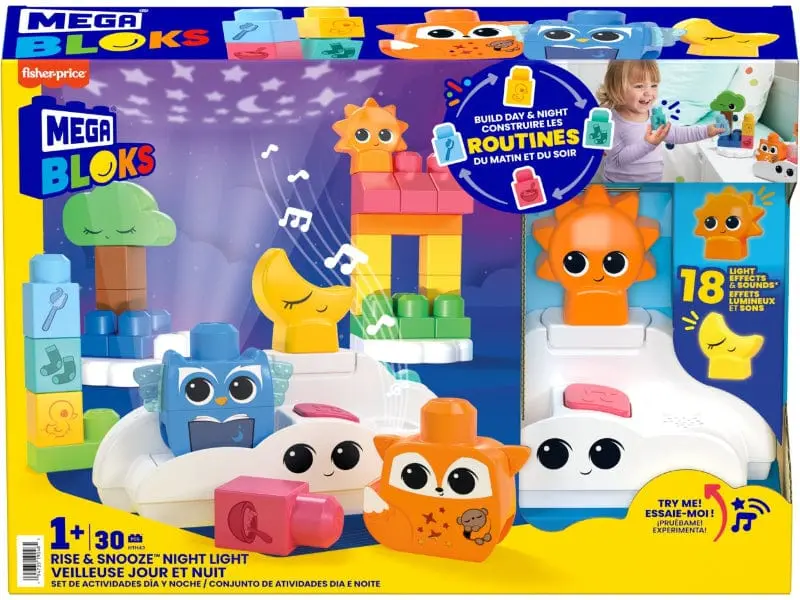 Mega Bloks Luce Notturna Rise & Snooze, set Costruzioni a partire dai 12 Mesi