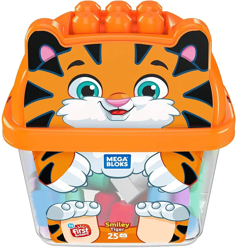 Mega Bloks - Secchiello Costruzioni Tigre 25 Blocchi