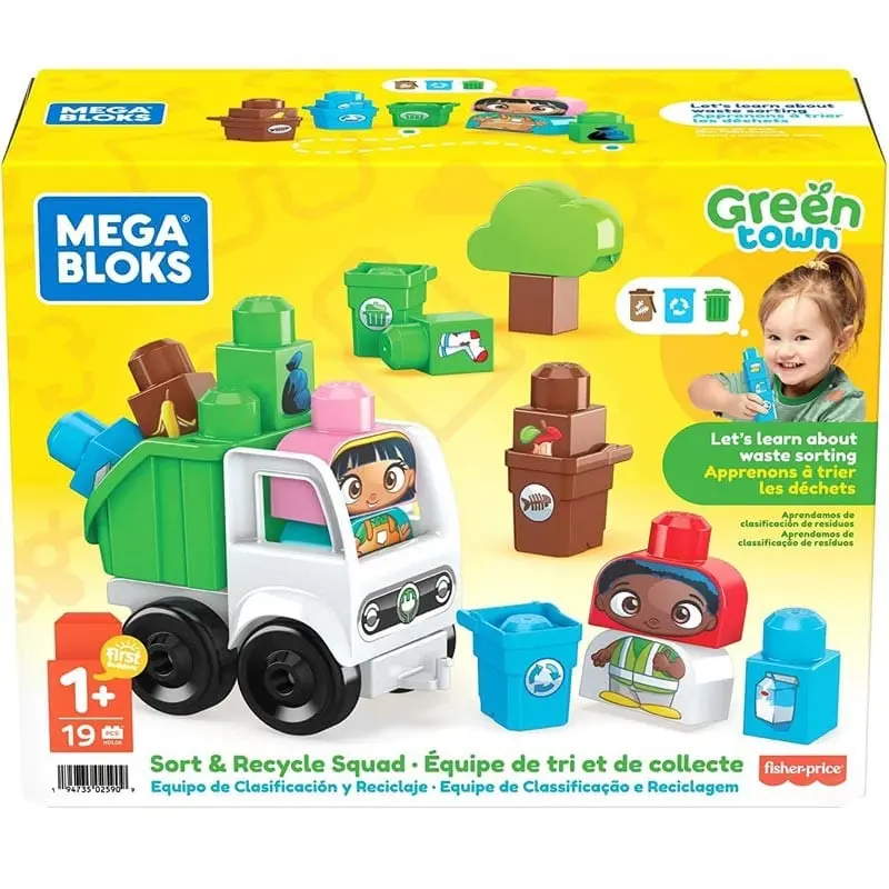 Mega Bloks - Set Costruzioni Raccolta Differenziata per Bambini da 1 Anno in sù