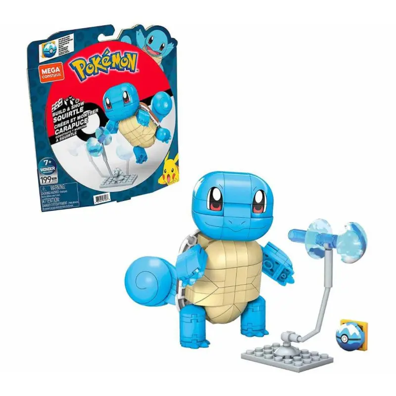 MEGA Construx Pokémon Squirtle Set Costruzioni 199 Pezzi Build & Show