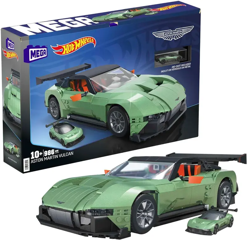 Mega Hot Wheels Aston Martin Mattel Macchinina da Collezione in Scala 1