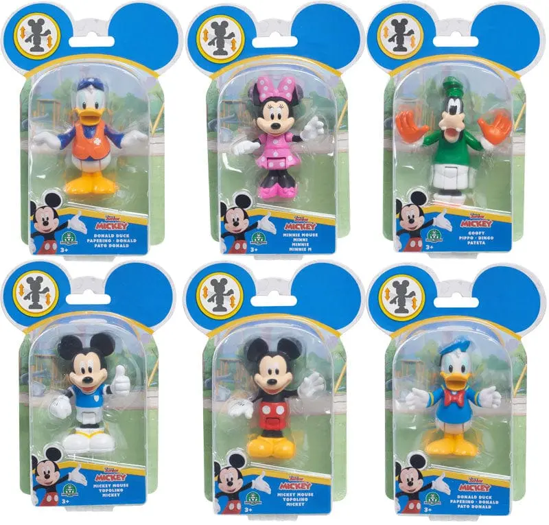 Mickey Mouse Personaggi Giocattolo Topolino, Minnie, Pippo, Paperino