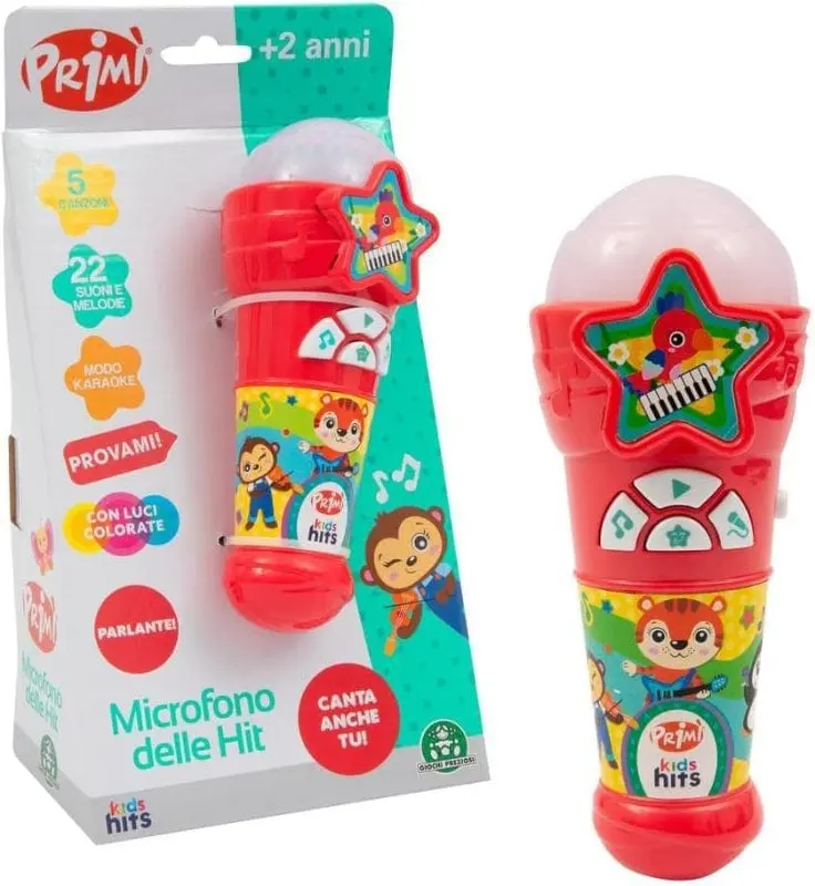 Microfono Musicale per Bambini, Gioco Elettronico Prima Infanzia con Luci, Suoni e Melodie - Giochi Preziosi