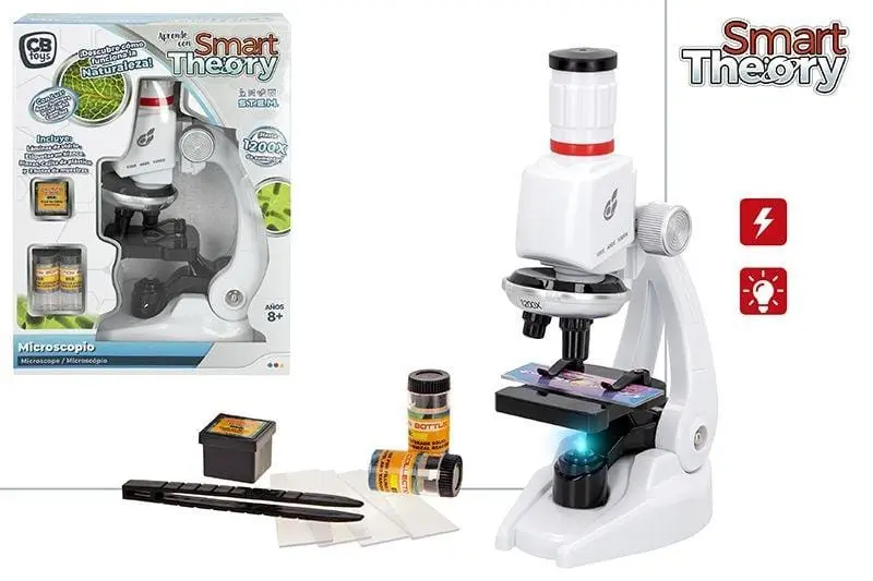 Microscopio Scientifico 1200x con Luce e Accessori