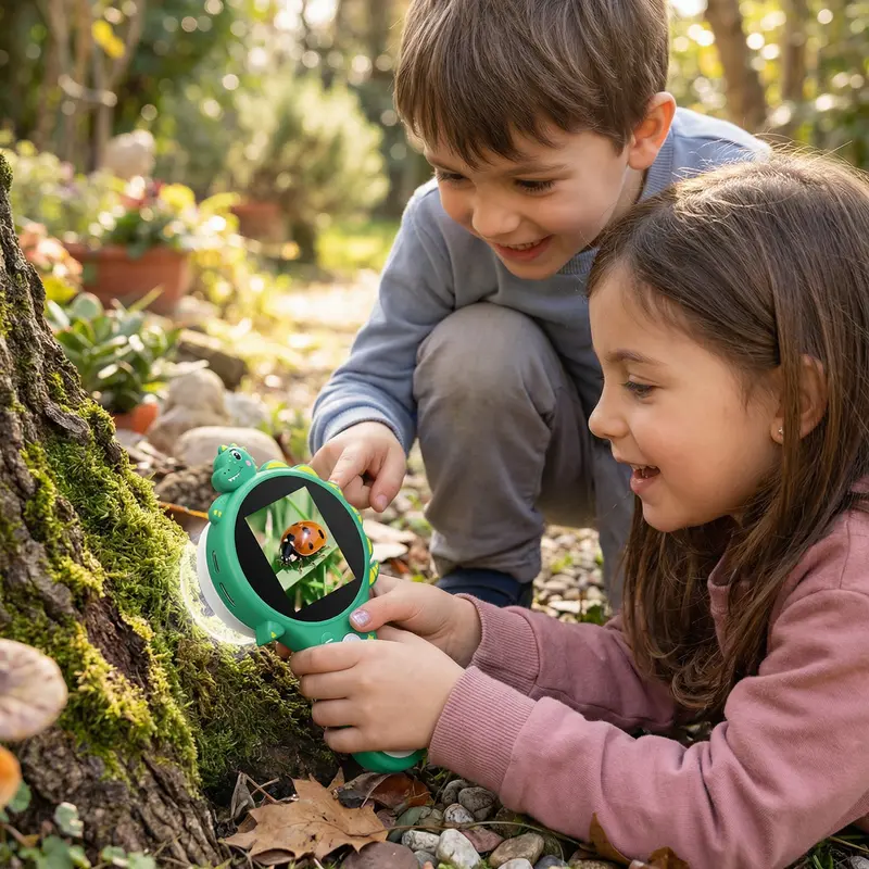 Microscopio video per bambini con schermo – dispositivo di ricerca mobile per piccoli esploratori