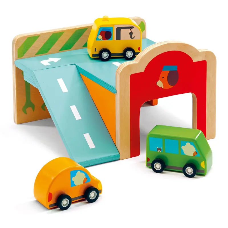 MINI GARAGE, PLAYSET IN LEGNO