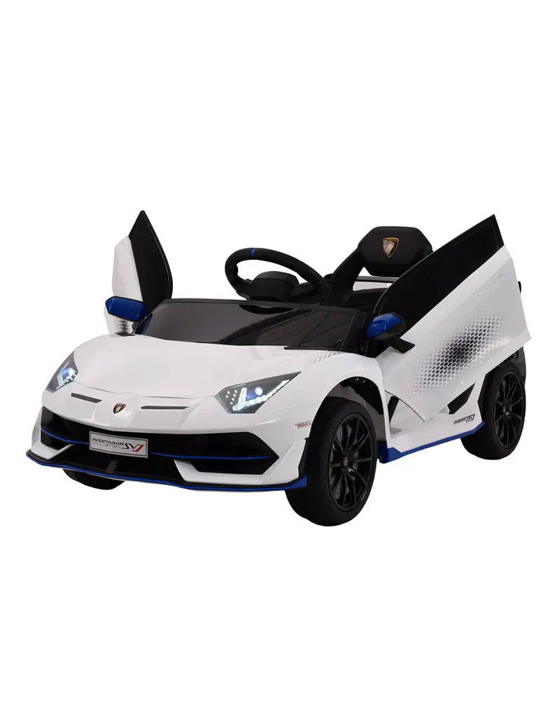 Mini Lamborghini Elettrica Aventador bianca