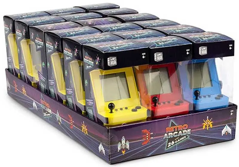 Mini Videogioco Arcade Retro con 26 Giochi in Assortimento di Colori