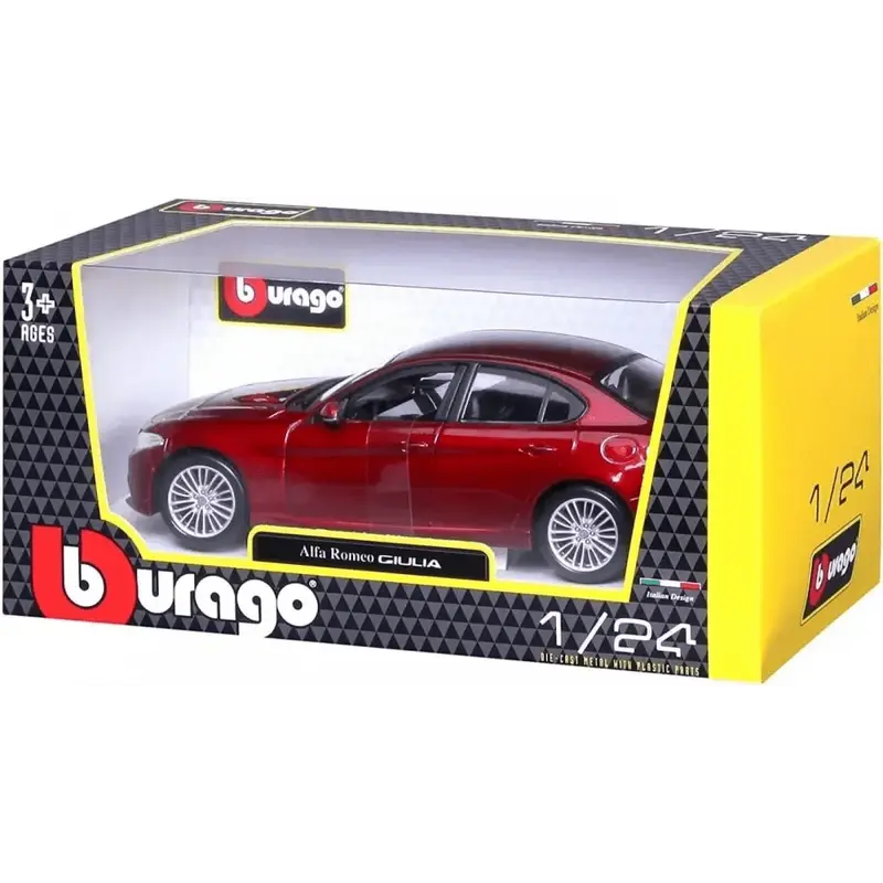 Modellino Burago Alfa Romeo Giulia rossa scala 1