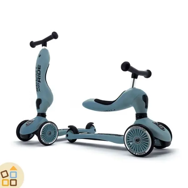 MONOPATTINO 2 IN 1, BLU ACCIAIO