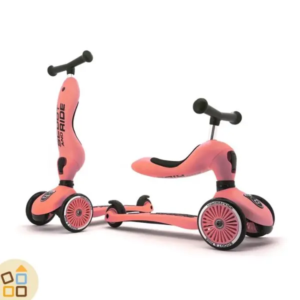 MONOPATTINO 2 IN 1, ROSA PESCA