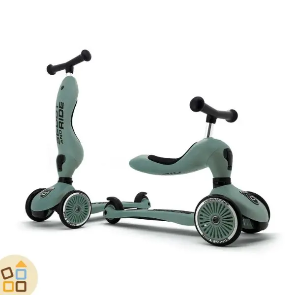 MONOPATTINO 2 IN 1, VERDE FORESTA