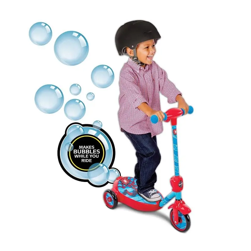 Monopattino Elettrico Spiderman con Bolle di Sapone