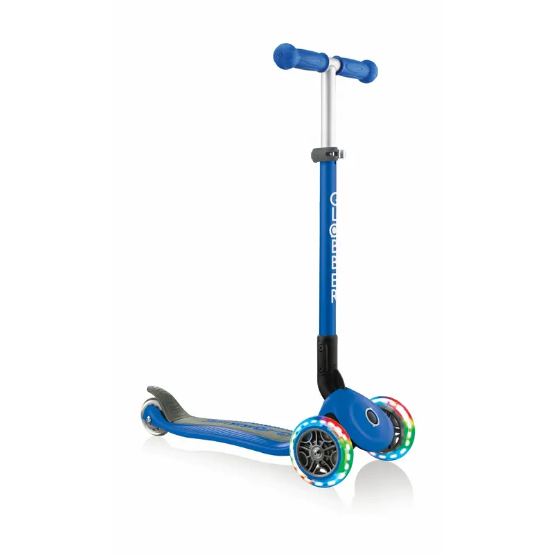 Monopattino Primo Foldable Lights, Navy Blue - Globber - Art. 432-100