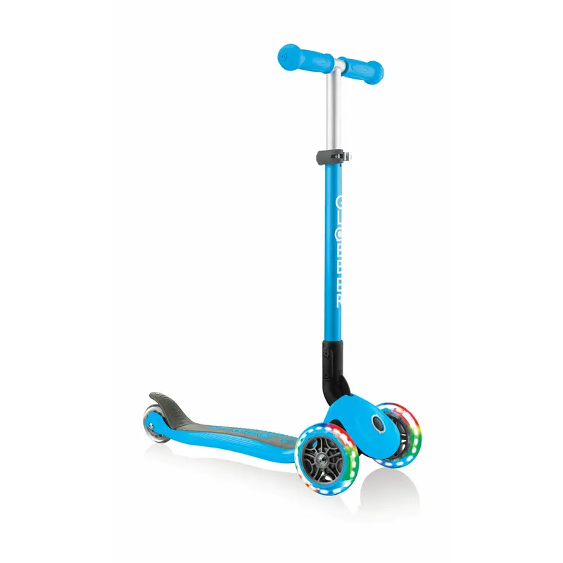 Monopattino Primo Foldable Lights, Sky Blu - Globber - Art. 432-101
