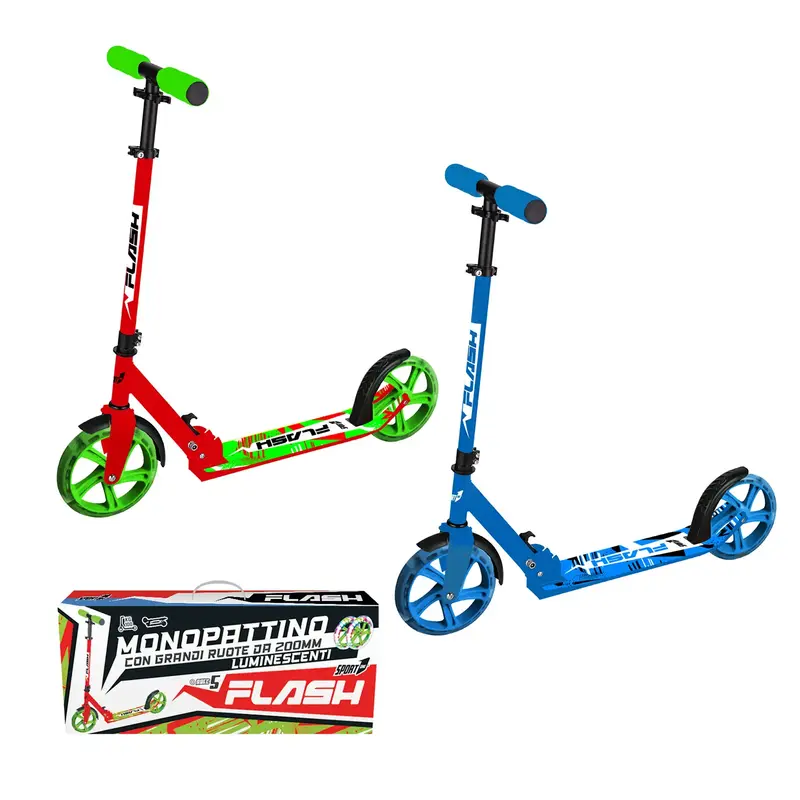 Monopattino Scooter Flash Ruote 200mm Con Luci