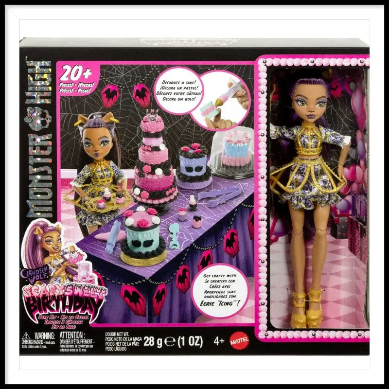 Monster High playset Dolce Compleanno con Bambola Clawdeen Wolf e oltre 20 accessori