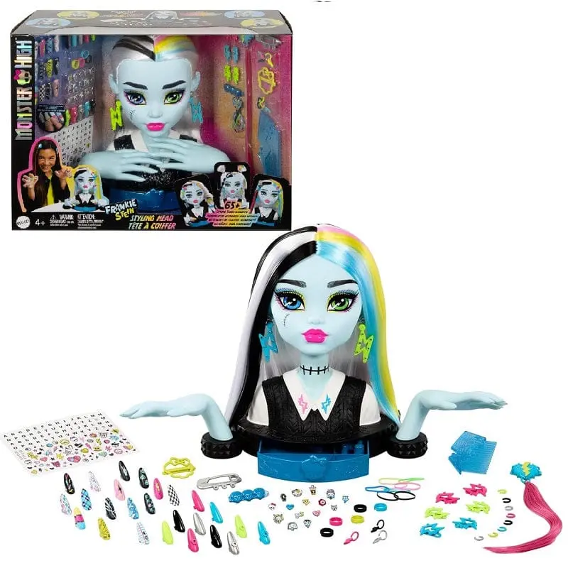 Monster High Testa da Pettinare e Truccare Frankie Stein con Accessori