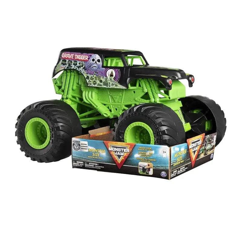 Monster Jam Grave Digger scala 1.10, Monster Truck Gigante Spin Master