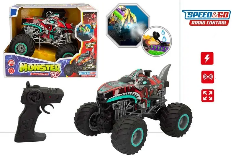 Monster Truck Telecomandato con Luci e Vaporizzatore