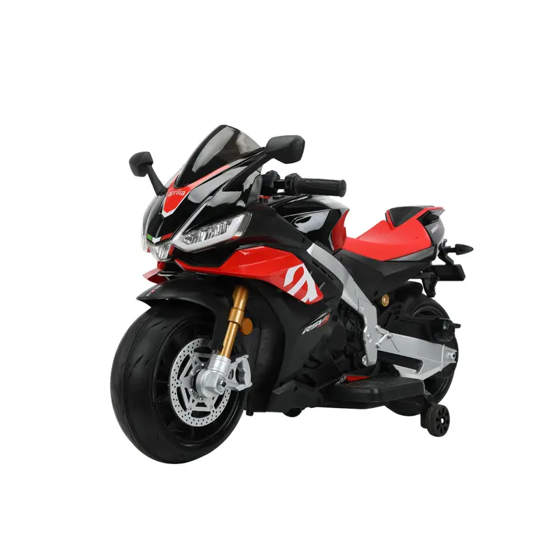 Moto Elettrica per Bambini Aprilia RSIV Big 24V con Licenza Ufficiale Luci Led Suoni realistici Mp3 Integrato