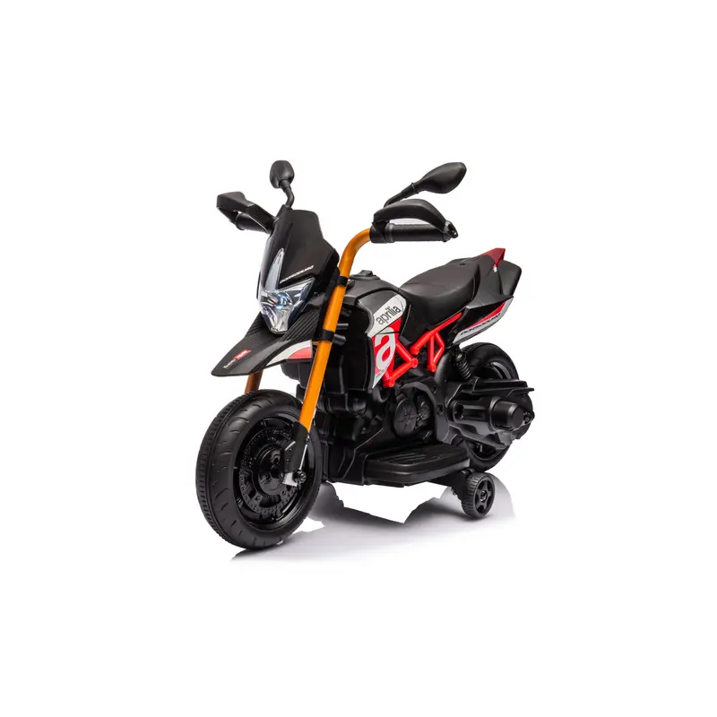 Moto Elettrica per Bambini Aprilia Small 6V Nera con Licenza Ufficiale