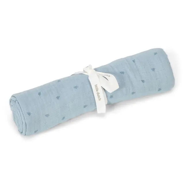 Mussola 100% Cotone - Swaddle - Denim Blue